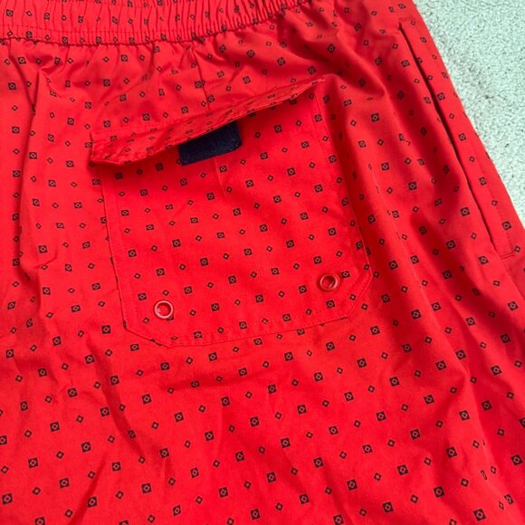 Michael Kors Mens Red Patterned Swim Shorts XXL Drawstring Closure lightweight - Picture 11 of 12